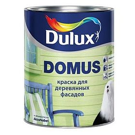 Краска полуглянцевая Dulux Domus для деревянных фасадов BW (1л)